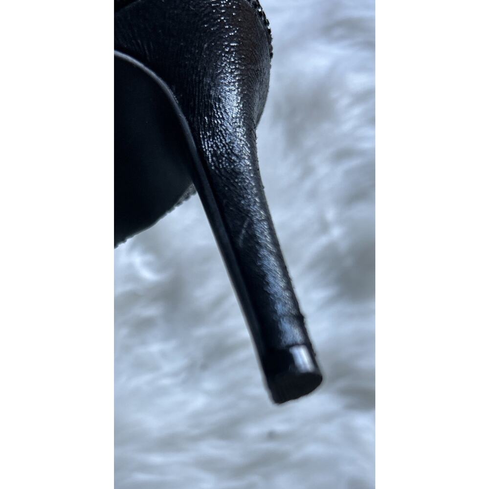 Jessica Simpson Stiletto Pumps 7.5 M Black Rhinestone Holiday Heels Party - Picture 11 of 14